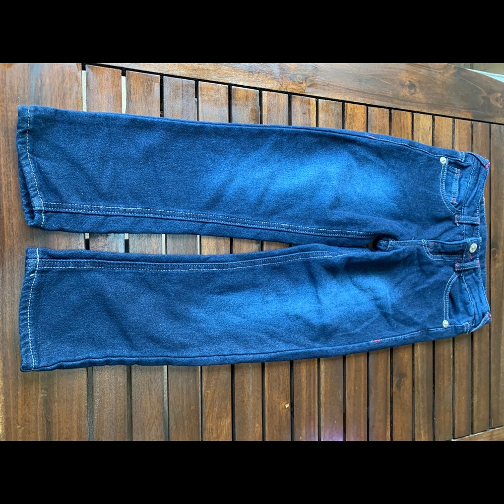 True Religion Boys Size 6 Jeans Red Stiching